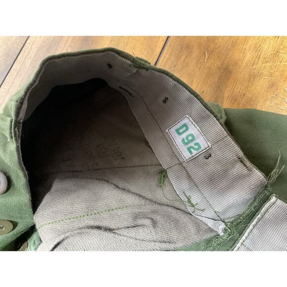 Vintage Swedish Army Ankle Cargo Fatigues Green D92 29x29 - Picture 6 of 12